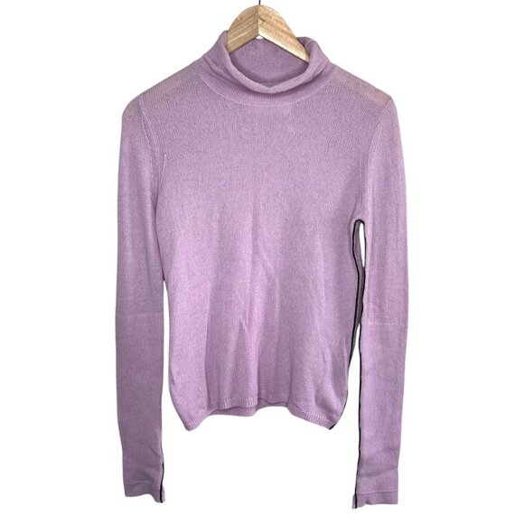 Maria McManus Lavender Purple Recycled Cashmere Blend Mockneck Sweater M - Picture 1 of 10